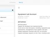 Equipment Lab Assistant job opening at Apple
