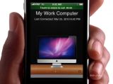 Screen capture from Apple's "Commute" iPhone ad (a "Mac" reference in the bottom-right corner of the image, meant to point out that the app currently showcased works with Macs only, not Windows PCs)