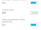 Skype 2.25 settings on Windows Phone