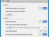 Snarl: Configure disk utilization settings