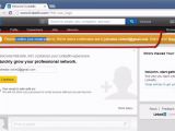 Attacker registers on LinkedIn, the email address is not verified