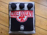 A huge pillow in the shape of a classic distortion pedal