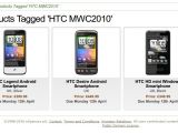 HTC HD Mini, Desire and Legend price tags