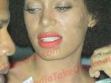 Here is a closer look at Solange's face disaster on her wedding day
