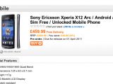 Sony Ericsson Xperia arc at Play.com