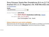 Sony Ericsson Xperia neo at Amazon Germnay