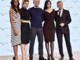 The "Spectre" principal cast: Noamie Harris, Lea Seydoux, Daniel Craig, Monica Bellucci, and Christoph Waltz