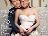 James Franco and Seth Rogen as Kanye West and Kim Kardashian on the cover of Vogue