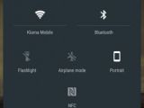 Quick toggle menu on the Sony Xperia Z3