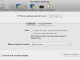 Sophos Anti-Virus for Mac on-access scan settings