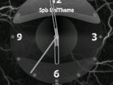 Analog clock with the toolbar. SpbBlack47 skin