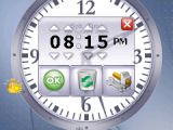 Analog clock with the alarm control. Default Skin