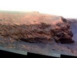 Image from the Opportunity rover: "Cape Verde" near Victoria Crater