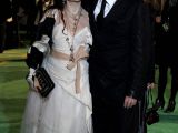 Tim Burton and wife Helena Bonham Carter at the London premiere of “Alice in Wonderland”
