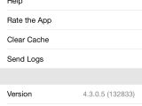 SugarSync: Clear cache or send logs in the iOS app