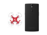 OnePlus DR-1 drone next to the OnePlus One phone