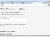 The Great Suspender - configuration page