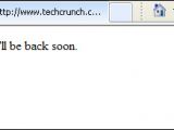 TechCrunch message during hack