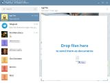 Send files by dropping them in the main app window