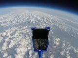 Samsung Galaxy S6 Edge above the earth