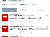 Tesla Twitter account hijacked