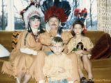 Family dressed like native Americans