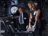 Thor and Agent Coulson share a moment