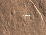 The location of the lander on the Red Planet
