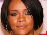 Singer Rihanna also rocks the bob