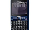 Nokia E63 blue - angle