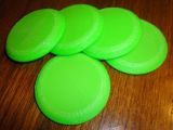Green frizbee set