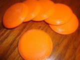 Orange frisbee set