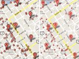 Google Maps with and without the new pins