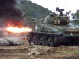 Flame throwers were mounted on tanks during WW2, to remove infantry from heavy entrenchment