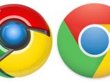 The old versus the new Google Chrome logo