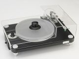 The acrylic cover of the VPI Scout II turntable looks awesome