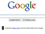 The Nexus One ad on the Google homepage