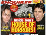 The cover of the latest print issue of The National Enquirer tabloid