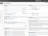 Admin dashboard in WordPress