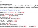 iPhone parts prices