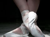 Back look at the sensor-enhanced dancing shoes