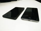 Bluboo X550 compared to iPhone 6 Plus, display view