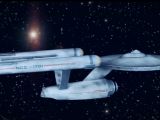 3D Printed Enterprise Starship, side view