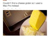 Mac Pro as cheese grater (closeup)