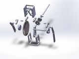 3D printed mechanical walking robot toy