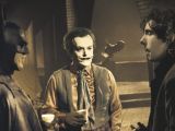 Director Tim Burton with Michael Keaton and Jack Nicholson