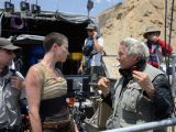 Charlize Theron on the set of "Mad Max: Fury Road"