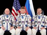 From left to right: Scott Kelly, Gennady Padalka and Mikhail Kornienko