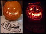 The famous Troll Face gets the pumpkin treatment