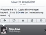 Alicia Keys blames hackers for iPhone tweet